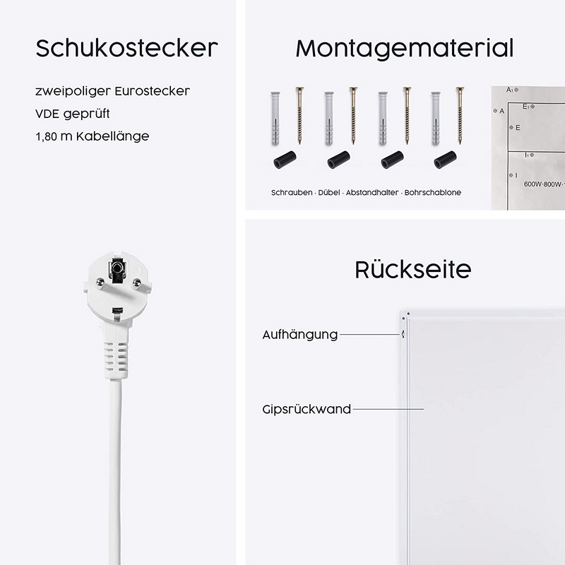 P-Serie - Könighaus Infrarotheizung 130 - 1200 Watt