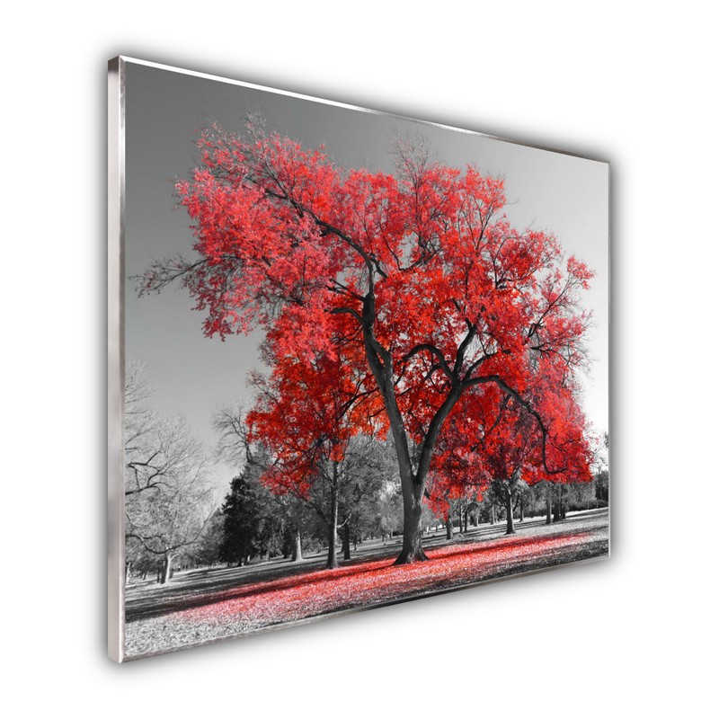 STEINFELD® Glas Infrarotheizung mit Motiv Roter Baum